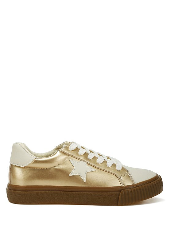 Jumping Jacks Metallic Faux Leather Star Sneakers - 1985 the VAULT Boutique