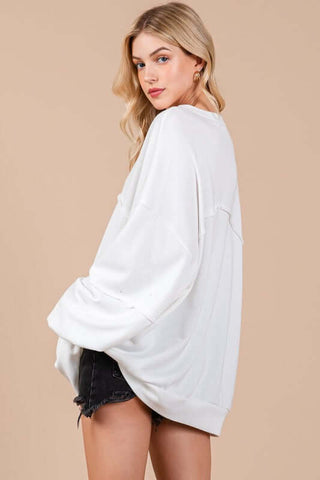 Ces Femme Exposed Seam Long Sleeve Sweatshirt - 1985 the VAULT Boutique