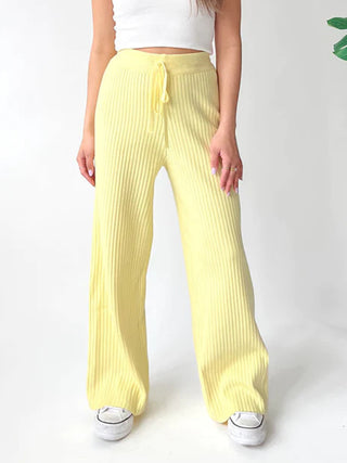 Ribbed Wide Leg Sweater Pants - 1985 the VAULT Boutique