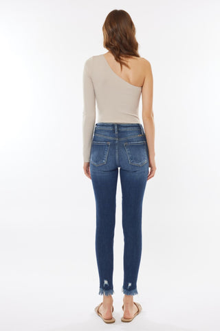 Kancan Raw Hem High Waist Cropped Jeans - 1985 the VAULT Boutique