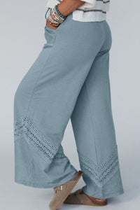 Lace Detail Wide Leg Pants - 1985 the VAULT Boutique