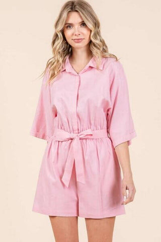 Mittoshop Tie Waist Half Sleeve Romper - 1985 the VAULT Boutique