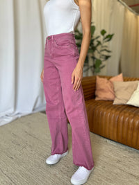 RFM Full Size High Rise Garment Dye Wide Leg  Jeans - 1985 THE VAULT