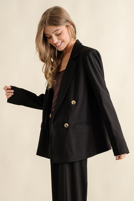 DOUBLE BUTTON BLAZER JACKET - 1985 the VAULT Boutique