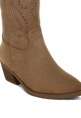 Lariat Studs Embellished Cowgirl Boots - 1985 the VAULT Boutique