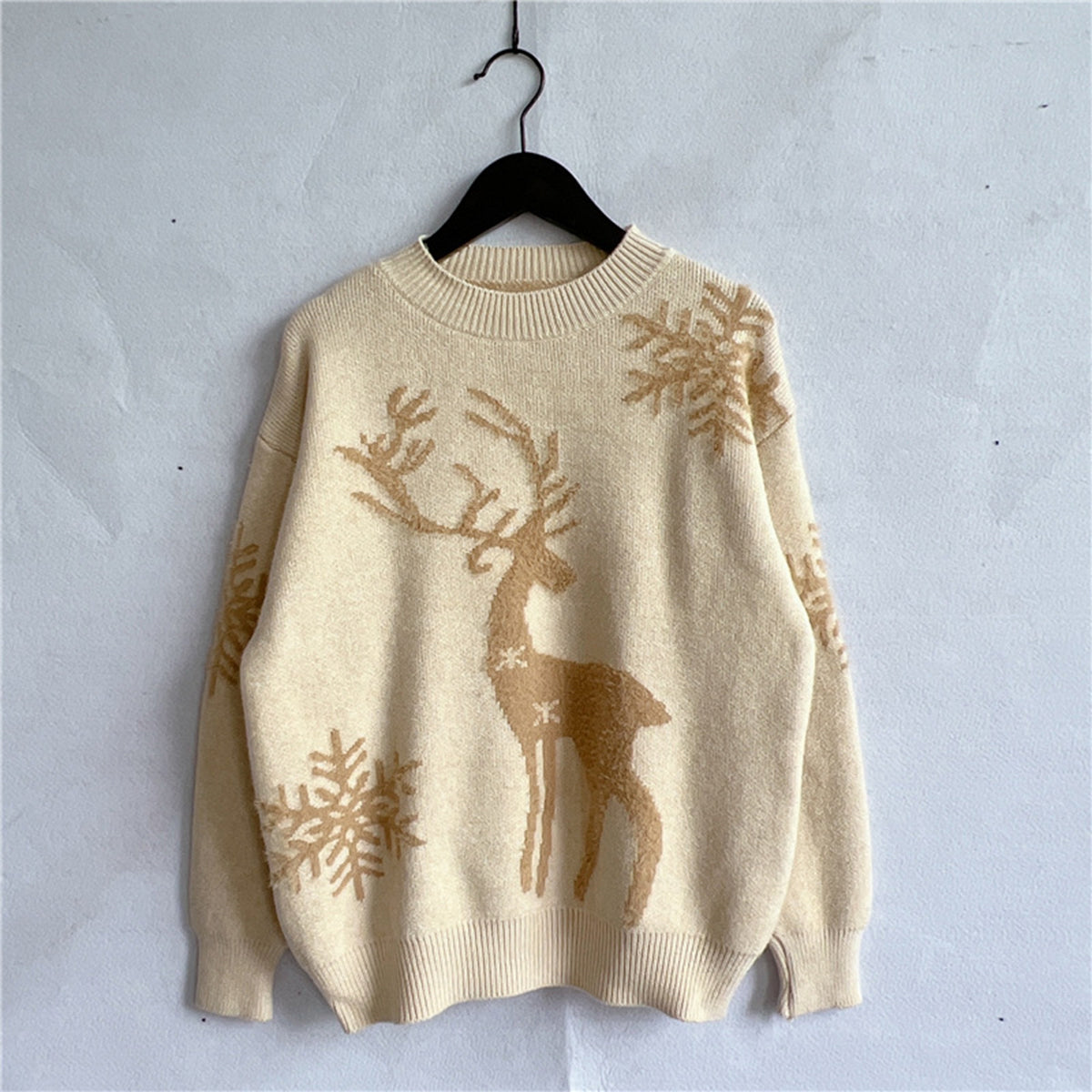 Reindeer and Snowflake Pattern Sweater - 1985 the VAULT Boutique