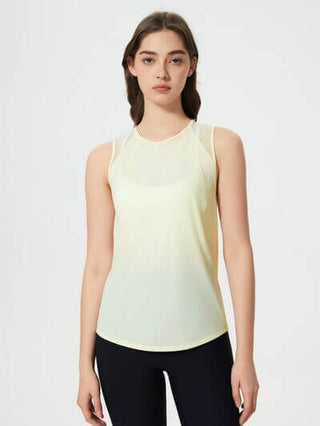 Millennia Cutout Back Round Neck Active Tank - 1985 the VAULT Boutique