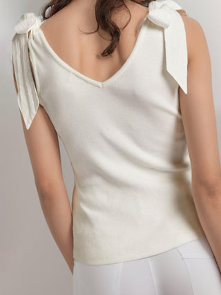 V-Neck Tie Shoulder Tank - 1985 the VAULT Boutique