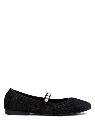 Sassie Pearl Embellished Ballerina Flats - 1985 the VAULT Boutique