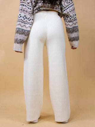 Ribbed Wide Leg Sweater Pants - 1985 the VAULT Boutique