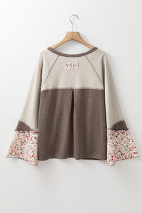 Floral Half Button Long Sleeve T-Shirt - 1985 the VAULT Boutique