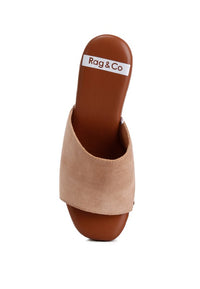 Cartera Suede High Block Heel Mules - 1985 the VAULT Boutique