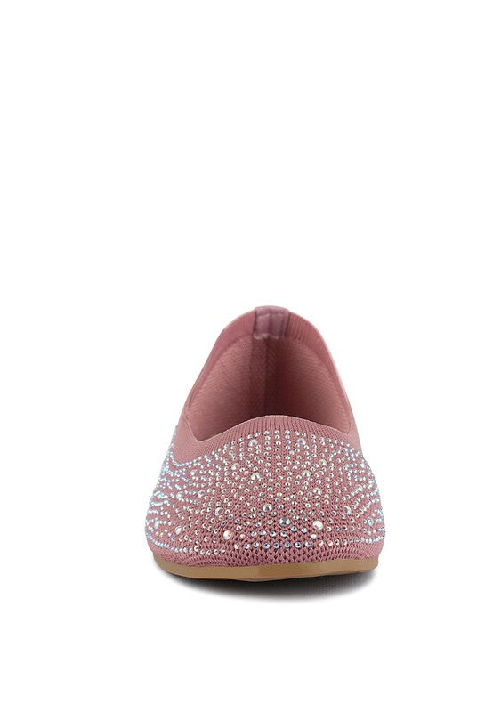 Splash Rhinestones Embellished Ballet Flats - 1985 the VAULT Boutique