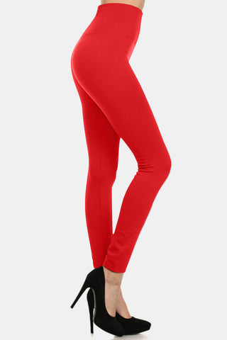 Yelete Full Size Seamless High Waist Fleece Leggings - 1985 the VAULT Boutique