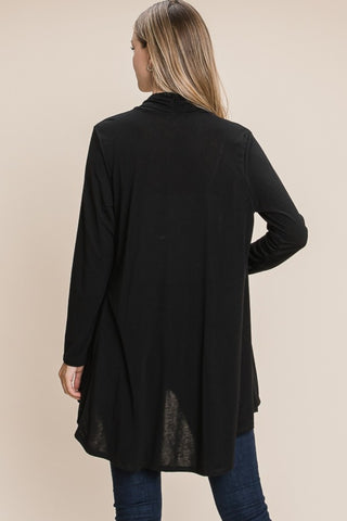 BOMBOM Open Front Long Sleeve Cardigan - 1985 the VAULT Boutique