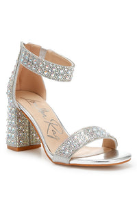 Cady Rhinestones And Sequins Block Sandals - 1985 the VAULT Boutique