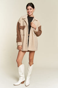 Colorblock Sherpa Jacket - 1985 the VAULT Boutique