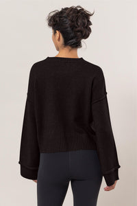 HYFVE Round Neck Dropped Shoulder Ribbed Sweater - 1985 the VAULT Boutique