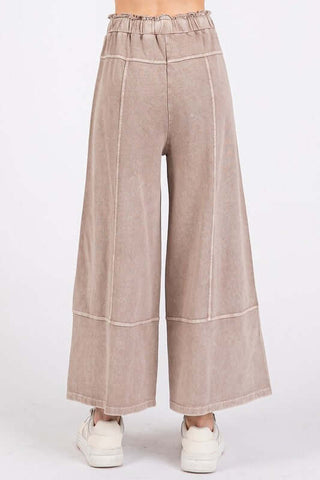 Mittoshop Mineral Wash Seam French Terry Wide Leg Pants - 1985 the VAULT Boutique