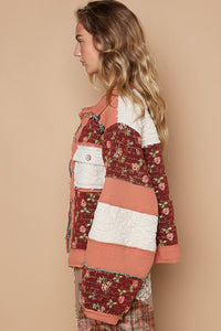 POL Washed Jacquard Color Block Jacket - 1985 the VAULT Boutique