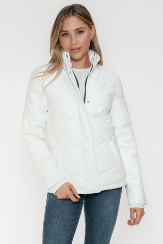 Snobbish Pocketed Zip Up Turtleneck Puffer Jacket - 1985 the VAULT Boutique