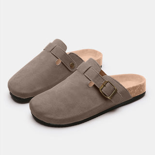 Suede Closed Toe Buckle Slide - 1985 the VAULT Boutique