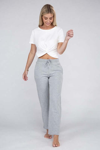 Lounge Wide Pants with Drawstrings - 1985 the VAULT Boutique