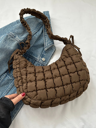 Bubble Texture Ruched Strap Quilted Shoulder Bag - 1985 the VAULT Boutique