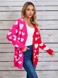 Angel Wings Heart Open Front Long Sleeve Cardigan - 1985 the VAULT Boutique