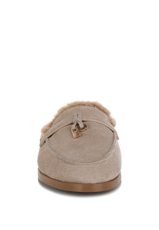 Bosnia Suede & Faux Fur Slip On Mules - 1985 the VAULT Boutique