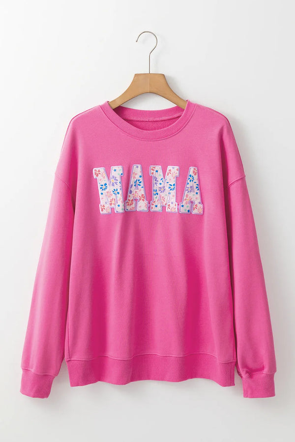 MAMA Round Neck Long Sleeve Sweatshirt - 1985 THE VAULT