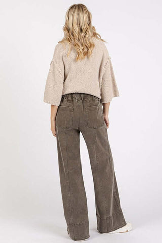 Mittoshop Mineral Wash Elastic Wide Leg Pants - 1985 the VAULT Boutique