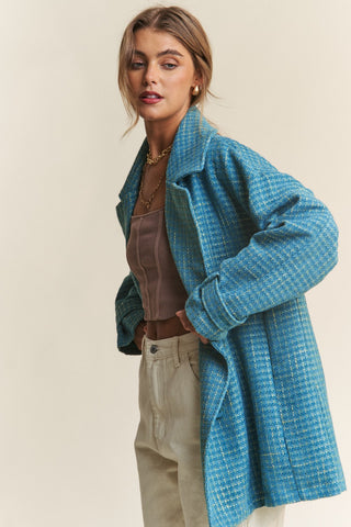 J.NNA Tweed Double-Breasted Long Sleeve Coat - 1985 the VAULT Boutique