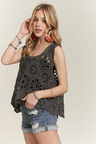 ADORA Crochet Wide Strap Tank - 1985 the VAULT Boutique