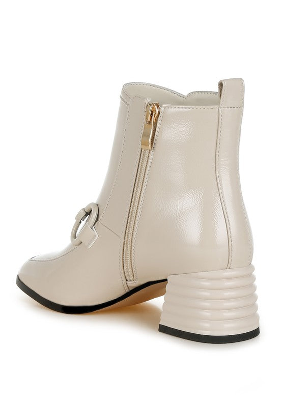 Algol Textured Block Heel Ankle Boots - 1985 the VAULT Boutique