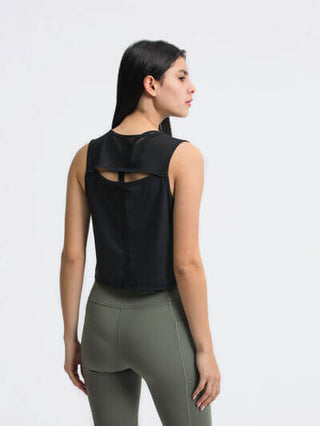 Millennia Round Neck Cropped Active Tank - 1985 the VAULT Boutique