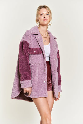 Colorblock Sherpa Jacket - 1985 the VAULT Boutique