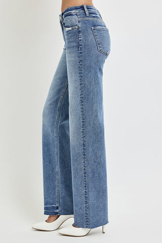 RISEN Full Size High Rise Straight Leg Jeans with Pockets - 1985 the VAULT Boutique