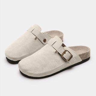 Suede Closed Toe Buckle Slide - 1985 the VAULT Boutique