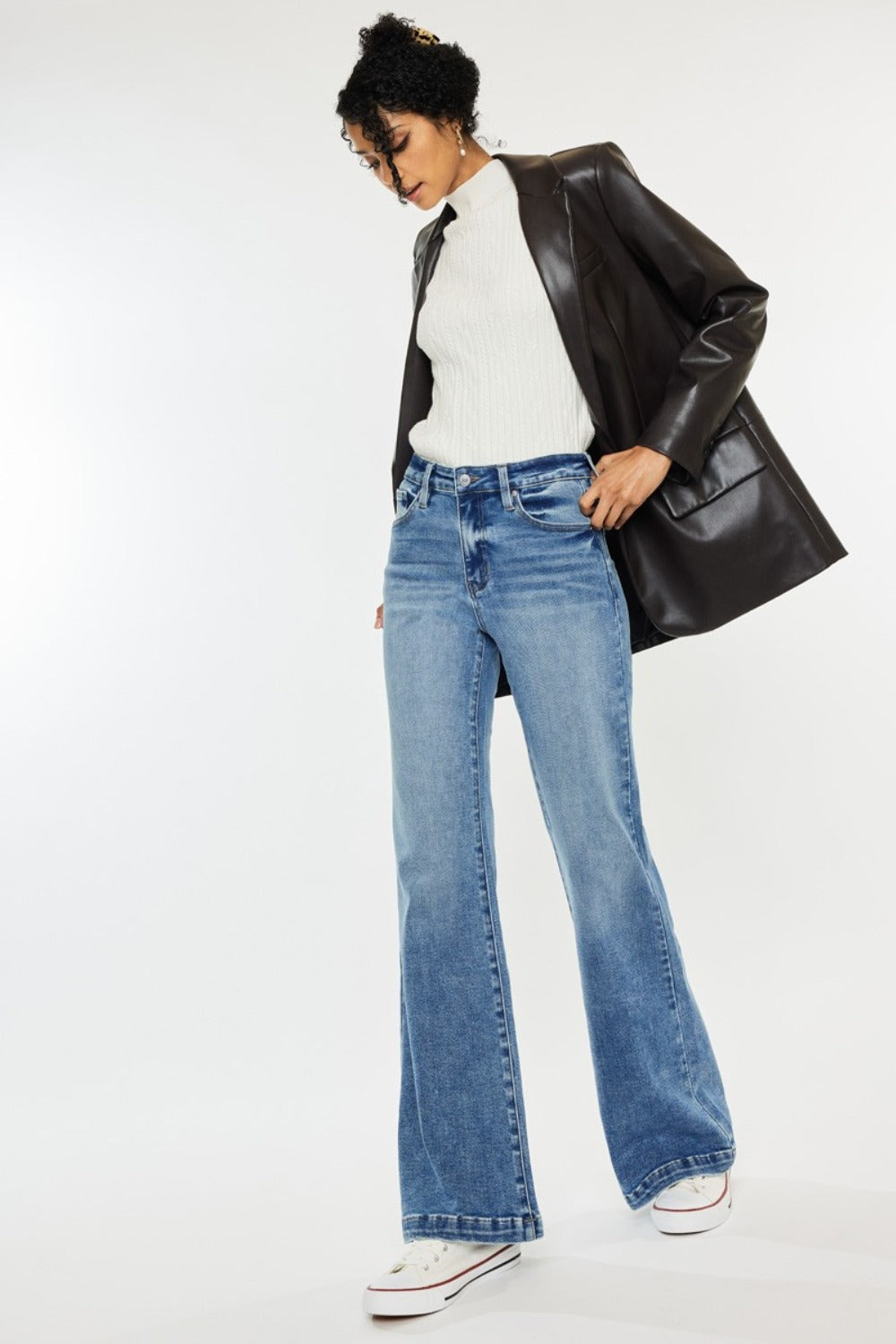 Kancan High Rise Wide Leg Jeans - 1985 the VAULT Boutique