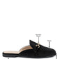 Velvet Buckled Flat Mules - 1985 the VAULT Boutique