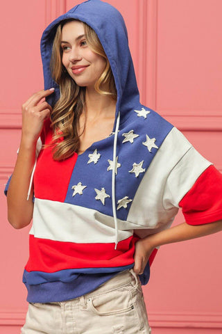 BiBi American Flag Theme Hoodie - 1985 the VAULT Boutique