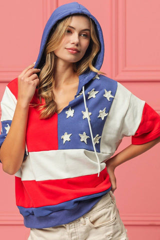 BiBi American Flag Theme Hoodie - 1985 the VAULT Boutique