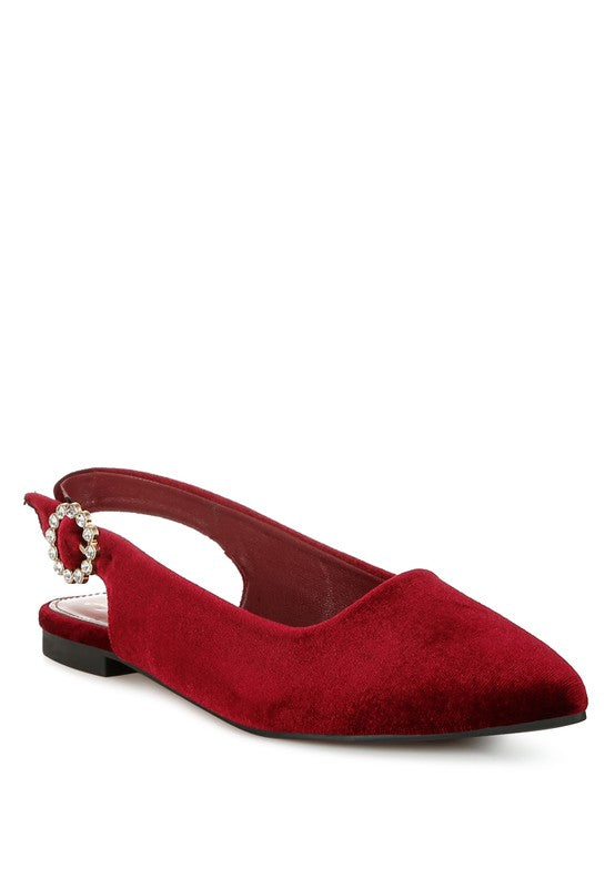 Dolan Velvet Slingback Flat Sandals - 1985 the VAULT Boutique