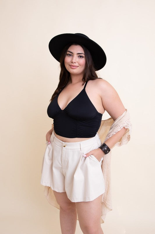 Plus Size Ruched Bralette - 1985 the VAULT Boutique