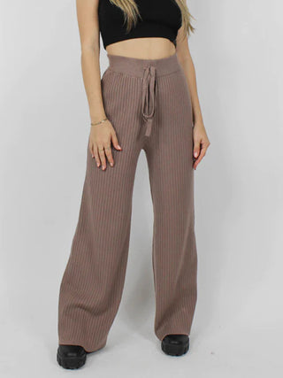 Ribbed Wide Leg Sweater Pants - 1985 the VAULT Boutique