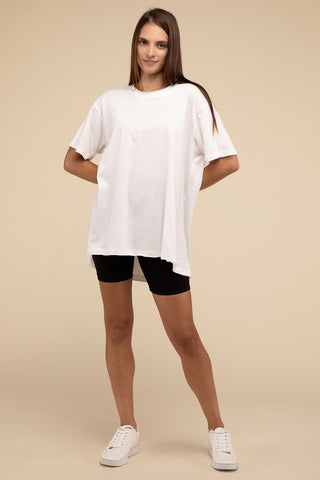 Basic Cotton Drop Shoulder Oversized Top - 1985 the VAULT Boutique