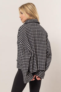 HYFVE Tweed Plaid Button Up Collared Neck Jacket - 1985 the VAULT Boutique