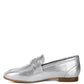 Eden Ode Rhinestone Strap Metallic Loafers - 1985 the VAULT Boutique