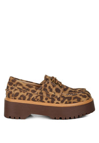 Onglur Leopard Print Suede Oxford Loafers - 1985 the VAULT Boutique